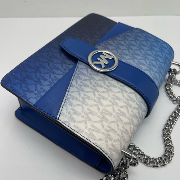 Michael Kors Greenwich Sm Ombré Color-Block Signature Logo Flap Crossbody XBODY - Picture 12 of 16